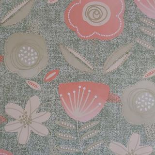 Nappe toile cirée Uninap Blomsten Green/rose,échantillon