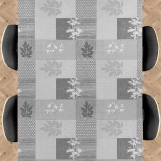 nappe-table-lavable-feuilles-gris-jardin-extérieur-uninap