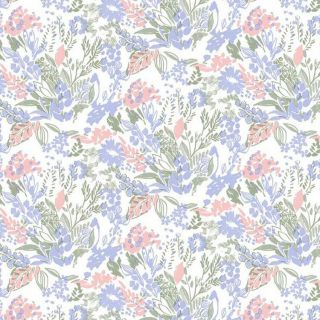 lavendel-rood-groen-wit-fleurig zeil- boeket bloemen-Lola tafelzeil