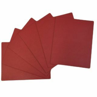 rood-leer-onderzetter-rechthoekig-elegante onderzetter-Skinnatur