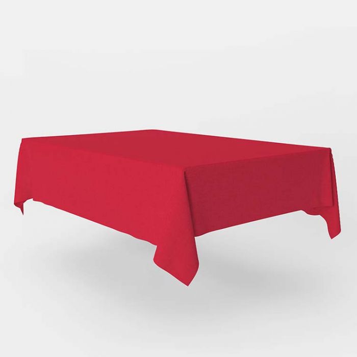 Toile cirée rectangulaire imprimée rouge, dim. 250x140 cm en PVC