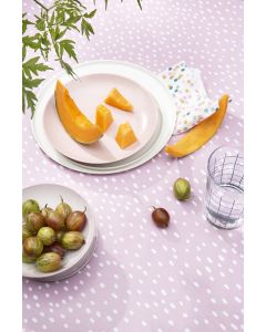 bolletjes-wit-roze-retro tafelzeil