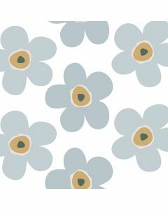 vrolijk tafelkleed-tafelkleed met bloemen-wit-grijs