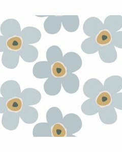 vrolijk tafelkleed-tafelkleed met bloemen-wit-grijs
