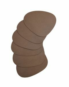 cognac-pebble-onderzetter-licht bruin-effen-elegante onderzetter